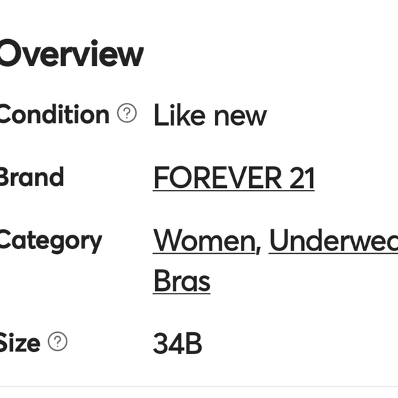 Black Lace Bralette 34B Forever 21 - Picture 6 of 6